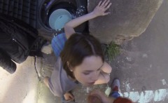 Picked up Russian babe banged outdoors